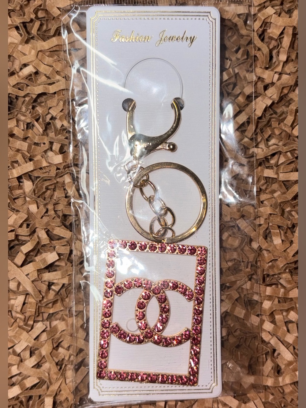 Fashion CC Rhinestone Keychain